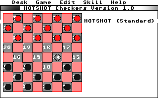 Hotshot Checkers atari screenshot